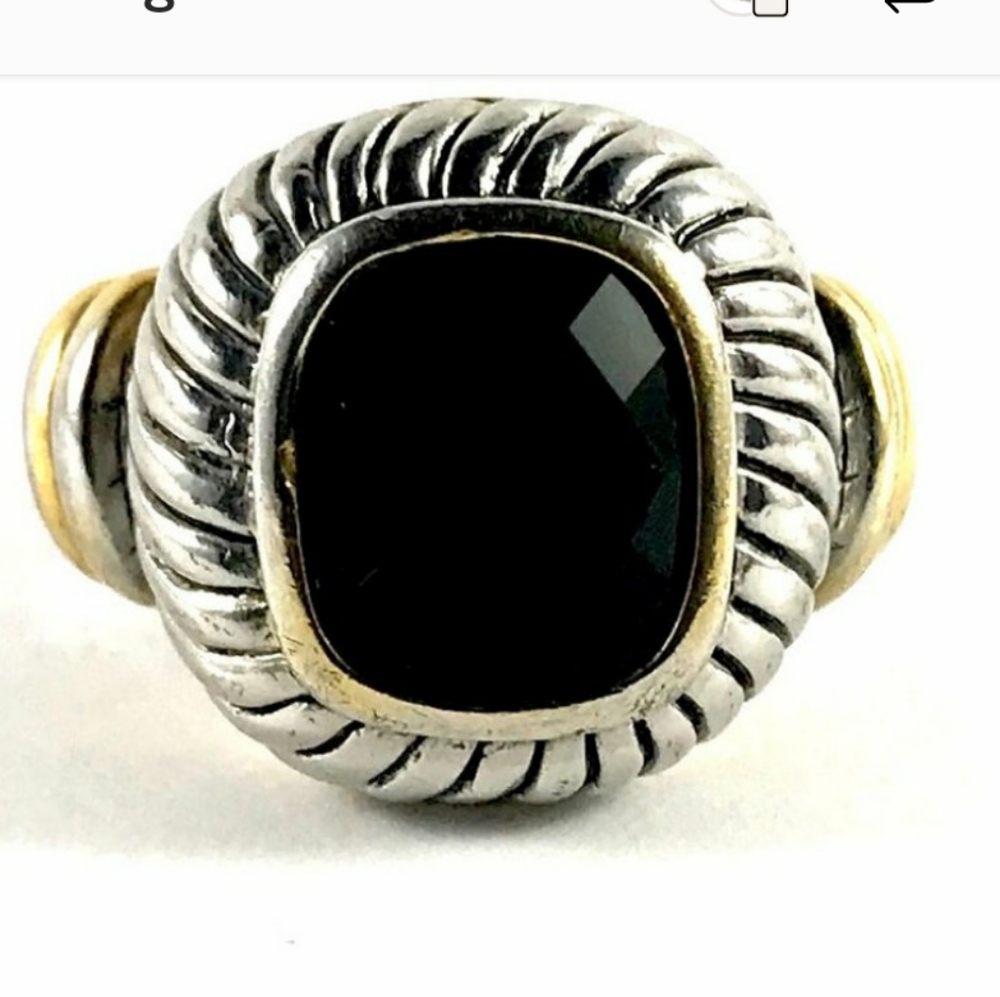 Size 9 mens black onyx ring